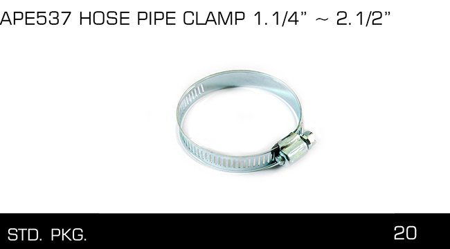 APE537 HOSE PIPE CLAMP 1. 1 4 2. 1 2 APE537 HOSE PIPE CLAMP 1. 1 4 2. 1 2